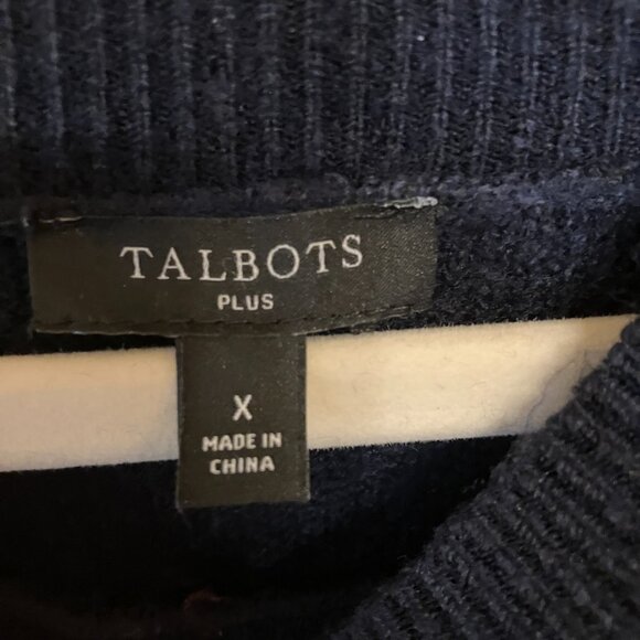 Talbots Plus Navy Sweater Dress Size X - Picture 4 of 5